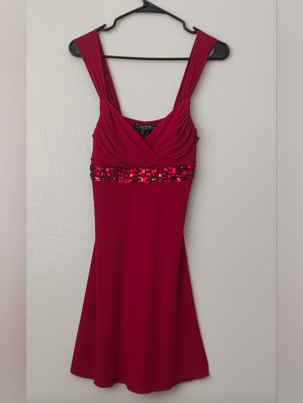 Red, Beaded Cocktail Dress